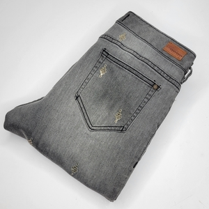 Sundance Size 28 Primrose Skinny Leg Light Gray‎ Sequin Pattern Women's Jeans